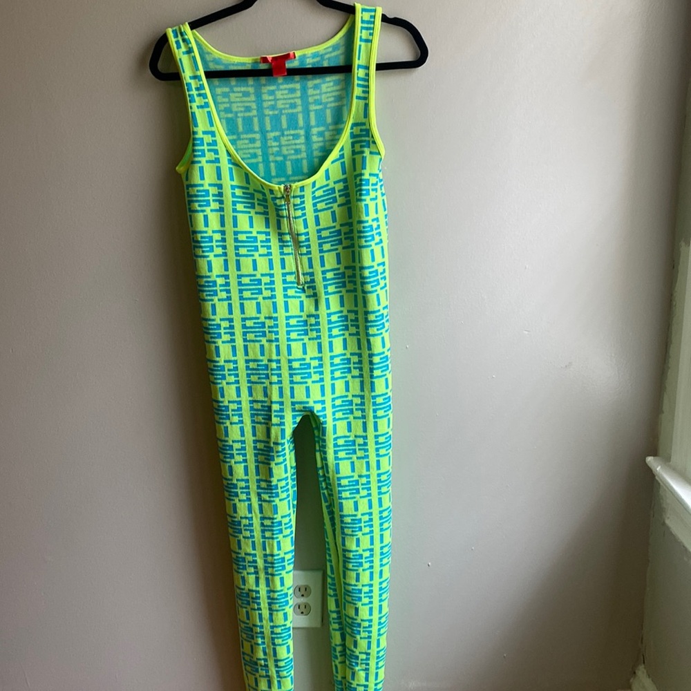 Blue and lime green jumpsuit L/Xl